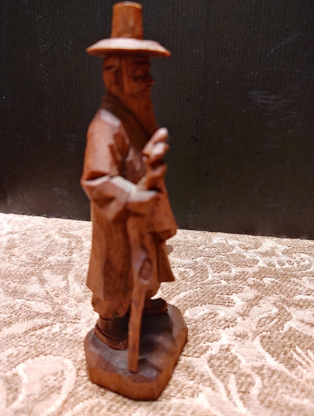 🔸⛩️🔸Intricate Artist Signed Antique Vtg Hand Carved Asian Oriental Figurine - Picture 6 of 10